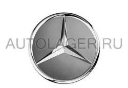 Заглушка диска Mercedes - серая матовая с объемной звездой