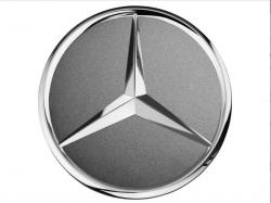 Заглушка диска Mercedes - серая глянцевая с объемной звездой (A22040001257756)