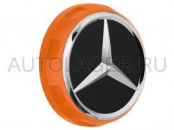 Заглушка диска Mercedes AMG в стиле центральной гайки - оранжевая (A00040009002232)