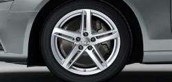 Диск колесный Audi A4 R18 (дизайн 5-сдвоенных спиц, серебро). 8K0071498A8Z8