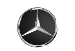 Заглушка диска Mercedes - Звезда черного цвета.