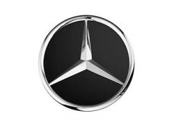 Заглушка диска Mercedes - черная матовая с объемной звездой.