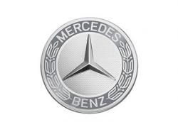 Заглушка диска Mercedes - Звезда с лавровым венком серая.