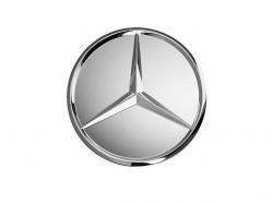 Заглушка диска Mercedes - Звезда Серебристый глянец