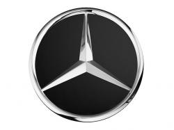Заглушка диска Mercedes - черная матовая с объемной звездой.