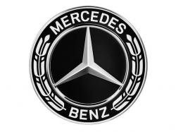 Заглушка диска Mercedes - Звезда с лавровым венком черная. A22240022009040