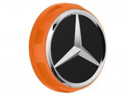 Заглушка диска Mercedes AMG в стиле центральной гайки - оранжевая. A00040009002232