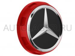 Заглушка диска Mercedes AMG в стиле центральной гайки - красная (A00040009003594)