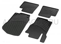 Оригинальные резиновые коврики для Mercedes ML-Class W/X 164, чёрные - комплект 4 шт. (B66680260) B66680260